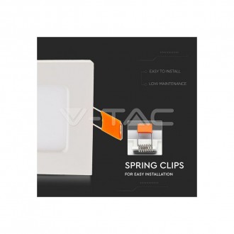 LED panel 12W-1000lm-IP20-VT-1207-čtvercový-podhledový-V-TAC barevná teplota (К): denní bílá / 4000K VT-1207
