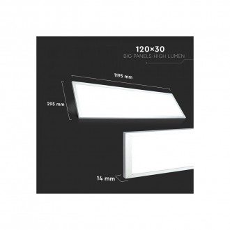 V-TAC LED panel 29W-120X30cm-120Lm/W-vestavný-bílý barevná teplota (К): denní bílá / 4000K VT-12031