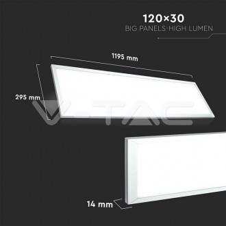 V-TAC LED panel 29W-120X30cm-120Lm/W-vestavný-bílý barevná teplota (К): denní bílá / 4000K VT-12031