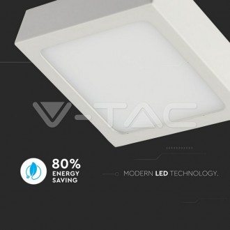 V-TAC LED panel 12W-IP20-900LM-přisazený čtverec barevná teplota (К): teplá bílá / 3000K SKU4913