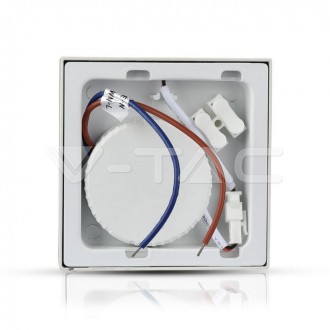 V-TAC LED panel 12W-IP20-900LM-přisazený čtverec barevná teplota (К): denní bílá / 4000K SKU4914