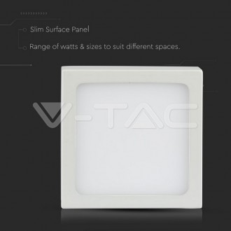 V-TAC LED panel 12W-IP20-900LM-přisazený čtverec barevná teplota (К): denní bílá / 4000K SKU4914