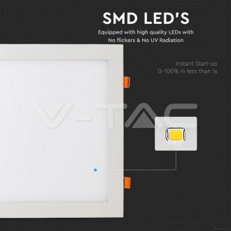 V-TAC-LED panel stropní-24W-IP20-VT-2407-podhledový čtverec barevná teplota (К): denní bílá / 4000K VT-2407