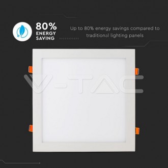 V-TAC-LED panel stropní-24W-IP20-VT-2407-podhledový čtverec barevná teplota (К): denní bílá / 4000K VT-2407