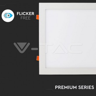 V-TAC-LED panel stropní-24W-IP20-VT-2407-podhledový čtverec barevná teplota (К): denní bílá / 4000K VT-2407