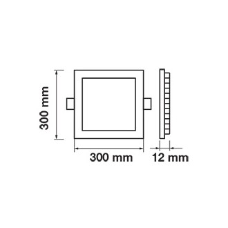 V-TAC-LED panel stropní-24W-IP20-VT-2407-podhledový čtverec barevná teplota (К): denní bílá / 4000K VT-2407