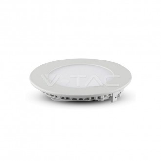 V-TAC LED panel stropní 12W-IP20-vestavný kulatý - bílý barevná teplota (К): studená bílá / 6400K VT-1207