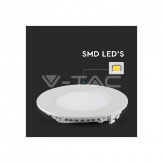 V-TAC LED panel stropní 12W-IP20-vestavný kulatý - bílý barevná teplota (К): studená bílá / 6400K VT-1207