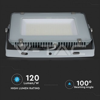 V-TAC LED reflektor 150W-120LM/W-VT-156-IP65-šedý barevná teplota (К): studená bílá / 6400K VT-156