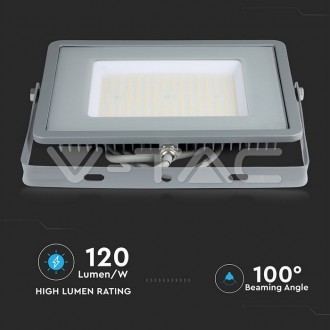 V-TAC LED Reflektor 100W-120LM/W-12000LM-IP65-VT-106-šedý barevná teplota (К): denní bílá / 4000K VT-106