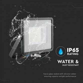 V-TAC LED reflektor-50W-120LM/W-IP65-černý-SAMSUNG CHIP-VT-56 barevná teplota (К): denní bílá / 4000K VT-56
