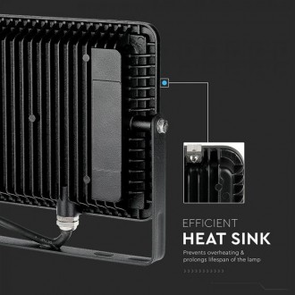 V-TAC LED reflektor-50W-120LM/W-IP65-černý-SAMSUNG CHIP-VT-56 barevná teplota (К): denní bílá / 4000K VT-56
