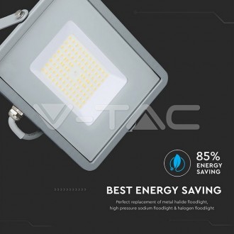 V-TAC LED reflektor 50W-120LM/W -IP65-šedý-SAMSUNG CHIP-VT-56 barevná teplota (К): denní bílá / 4000K VT-56