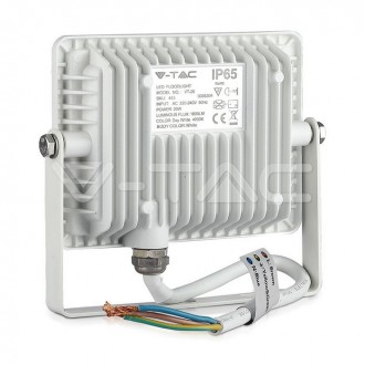 LED reflektor 20W 1600LM-IP65-SAMSUNG CHIP-bílý-VT-20, V-TAC barevná teplota (К): denní bílá / 4000K VT-20