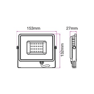 V-TAC LED reflektor 20W-1600LM-IP65-SAMSUNG CHIP-černý-VT-20 barevná teplota (К): denní bílá / 4000K VT-20
