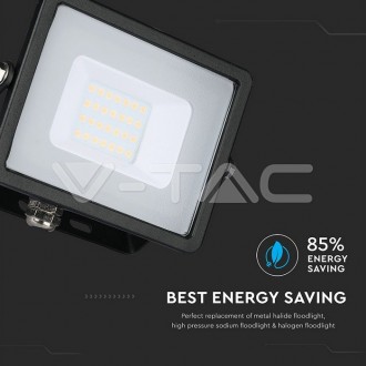 V-TAC LED reflektor 20W-1600LM-IP65-SAMSUNG CHIP-černý-VT-20 barevná teplota (К): denní bílá / 4000K VT-20