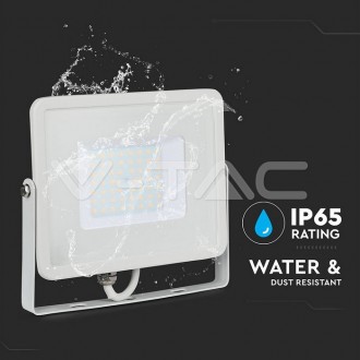 V-TAC LED reflektor 50W-4000LM-IP65-SAMSUNG CHIP-bílý-VT-50 barevná teplota (К): studená bílá / 6400K VT-50