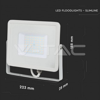 V-TAC LED reflektor 50W-4000LM-IP65-SAMSUNG CHIP-bílý-VT-50 barevná teplota (К): studená bílá / 6400K VT-50