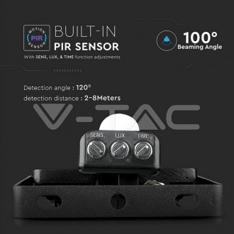 V-TAC LED reflektor se senzorem 50W -SMD-SAMSUNG CHIP-VT-50-S barevná teplota (К): teplá bílá / 3000K VT-50-S