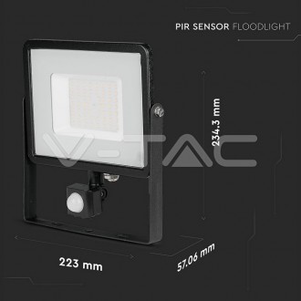 V-TAC LED reflektor se senzorem 50W -SMD-SAMSUNG CHIP-VT-50-S barevná teplota (К): teplá bílá / 3000K VT-50-S