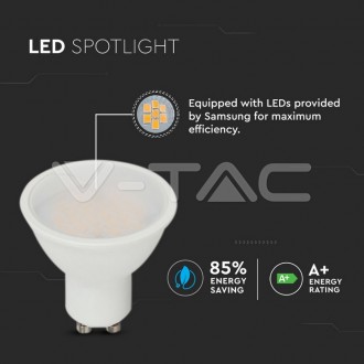 V-TAC LED žárovka GU10 - 5W - 400lm barevná teplota (К): denní bílá / 4000K VT-205