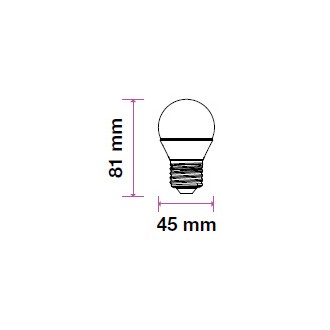 V-TAC LED žárovka E27,7W,600LM,G45 SAMSUNG CHIP,VT-290 barevná teplota (К): studená bílá / 6400K VT-290
