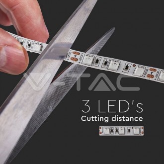 V-TAC LED pásek 9W 12V SMD 5050, VT-5050 IP20 barevná teplota (К): studená bílá / 6400K VT-5050