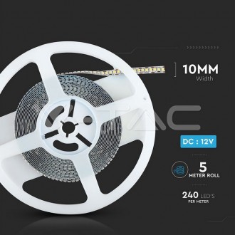 V-TAC LED pásek 18W-12V-3000LM/M-IP20-SMD2835 barevná teplota (К): denní bílá / 4000K VT-2835