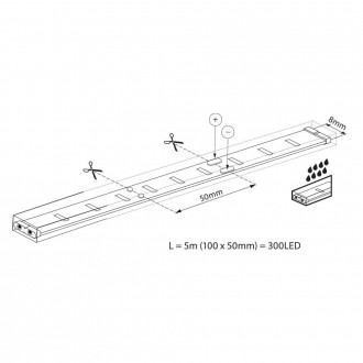 VIVALUX LED pásek 4,8W/m-IP65-5m-SMD3528 barevná teplota (К): teplá bílá / 3000K VIV002772