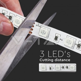 V-TAC LED pásek 9W-24V-SMD5050-VT-5050-IP20 barevná teplota (К): teplá bílá / 3000K VT-5050