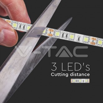 V-TAC LED pásek 10,8W-12V-SMD 5050-5m-VT-5050-IP65 barevná teplota (К): studená bílá / 6400K VT-5050