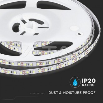 V-TAC LED pásek 7,2W-12V-SMD 3528-IP20-VT-352-IP20 barevná teplota (К): studená bílá / 6400K VT-352