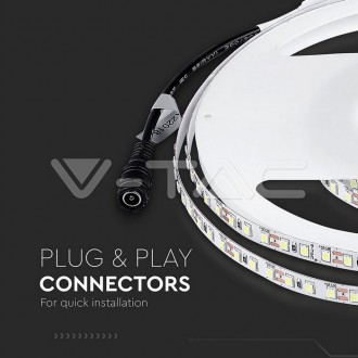 V-TAC LED pásek 7,2W-12V-SMD 3528-IP20-VT-352-IP20 barevná teplota (К): studená bílá / 6400K VT-352