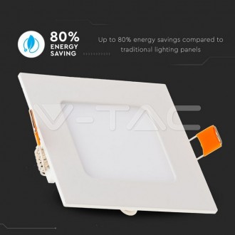 V-TAC LED panel vestavný 18W-1500LM-IP20-VT-1807-čtvercový barevná teplota (К): denní bílá / 4000K VT-1807