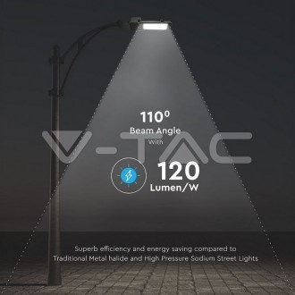 V-TAC LED veřejné osvětlení 150W-ip65-4000K-šedé tělo-VT-150ST barevná teplota (К): studená bílá / 6400K VT-150ST