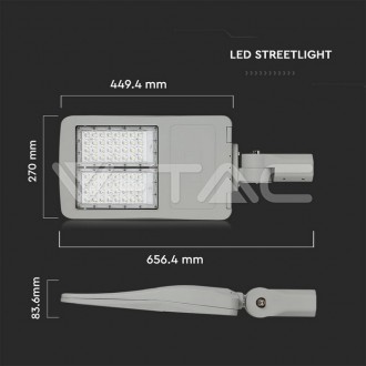 LED veřejné osvětlení 100W-5700K-CLASS I-140lm/W-VT-103ST-V-TAC VT-103ST