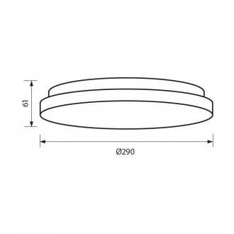 VIVALUX LED stropní světlo s mikrovlnným senzorem-12W-IP44 VIV004546