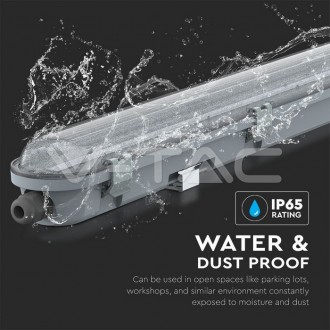 V-TAC Vodotěsné LED svítidlo-150cm-48W-4000K-pruhledné VT-150048