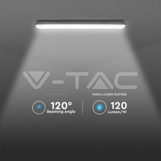 V-TAC Vodotěsné LED svítidlo-150cm-48W-4000K-pruhledné VT-150048