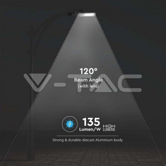 V-TAC LED pouliční světlo 150W-Slim-4000K-135lm/W - šedé VT-154ST