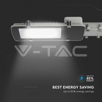 LED pouliční světlo 100W-SAMSUNG Chip A++-5 let záruka -šedé-6500K-V-TAC VT-100ST-N