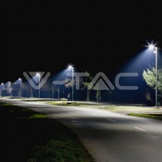 LED pouliční světlo 100W-SAMSUNG Chip A++-5 let záruka -šedé-6500K-V-TAC VT-100ST-N