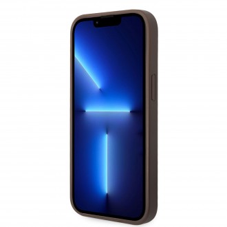 Guess 4G Stripe Zadní Kryt pro iPhone 14 Brown