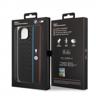 BMW M Hexagonal Pattern Zadní Kryt pro iPhone 14 Black
