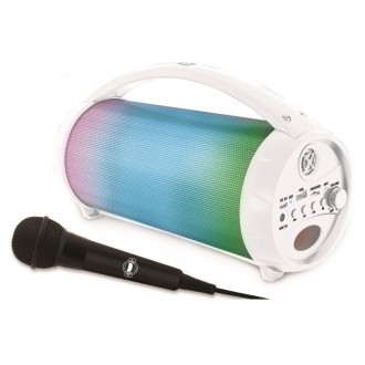 Přenosný reproduktor iParty Boombox s mikrofonem a světelnými efekty