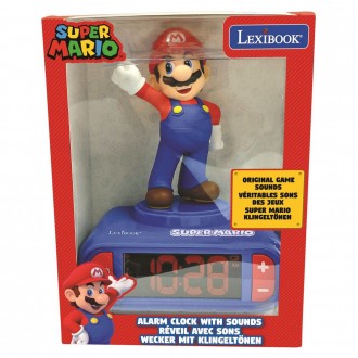 Dětský budík Super Mario s nočním osvětlením