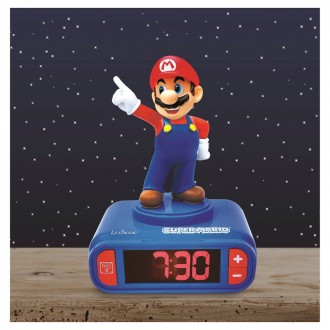 Dětský budík Super Mario s nočním osvětlením