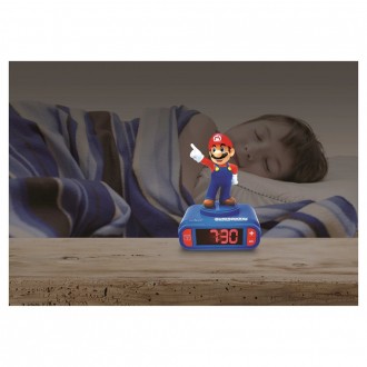 Dětský budík Super Mario s nočním osvětlením