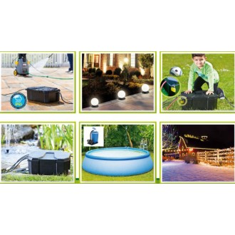 Zahradní Power Box pro bezpečné uložení el. přípojek - 41 x 30 x 21cm, IP 65