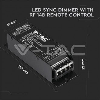 V-TAC LED dálkový ovladač+ stmívač-14 tlačítek-300W-25A-VT-2414 VT-2414